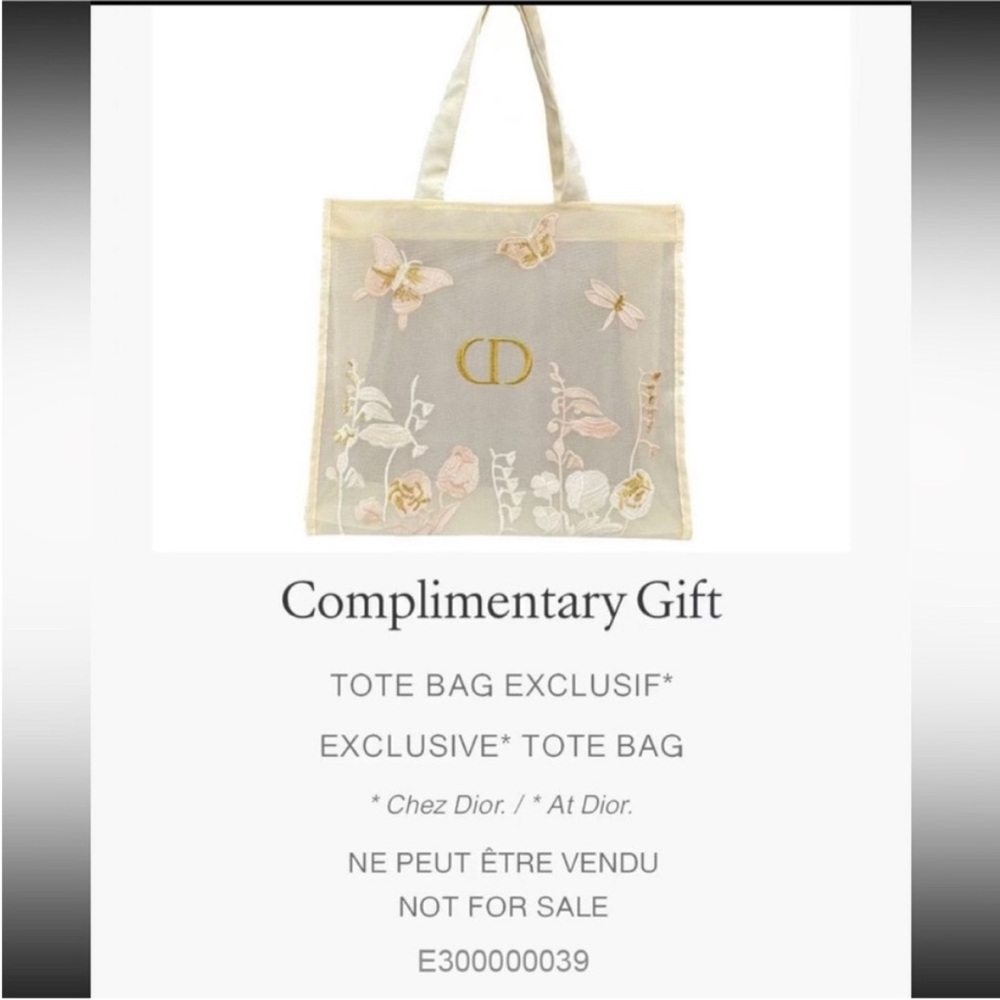 Dior gift Mesh Embroidered Tote - Picture 2 of 10